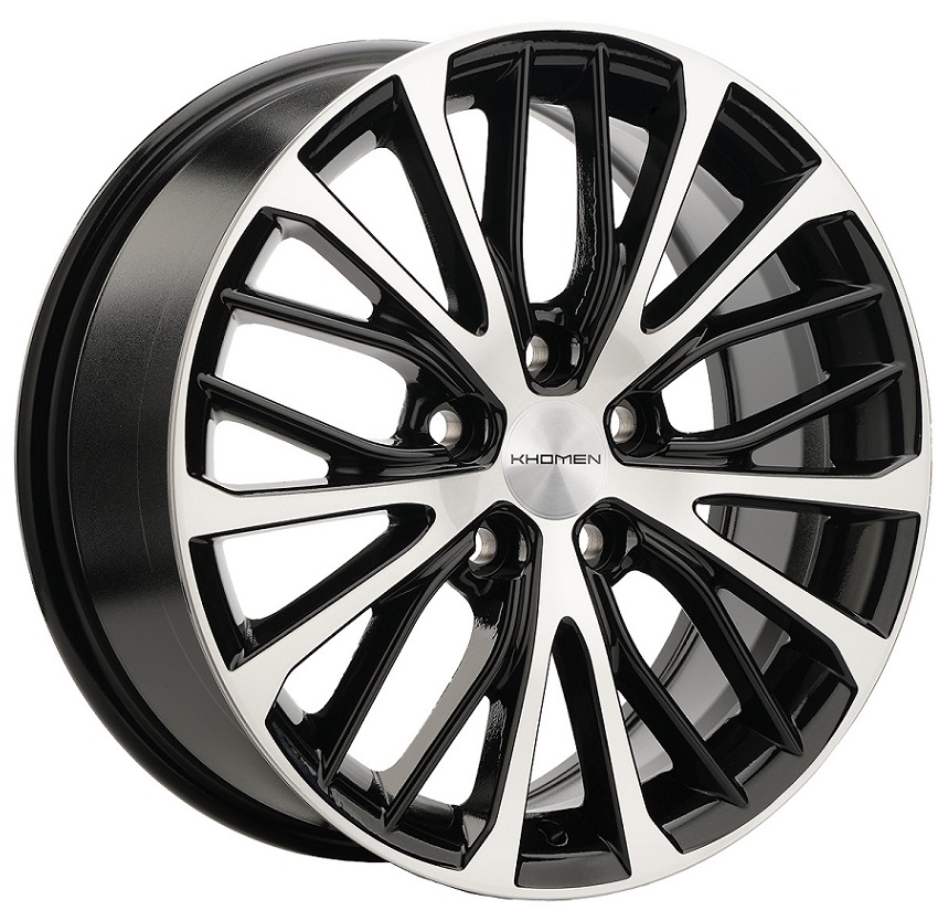 Диск Литой Khomen Wheels мод.KHW1705 17х7 PCD 5х114,3 ET45 DIA60.1  Black-FP  