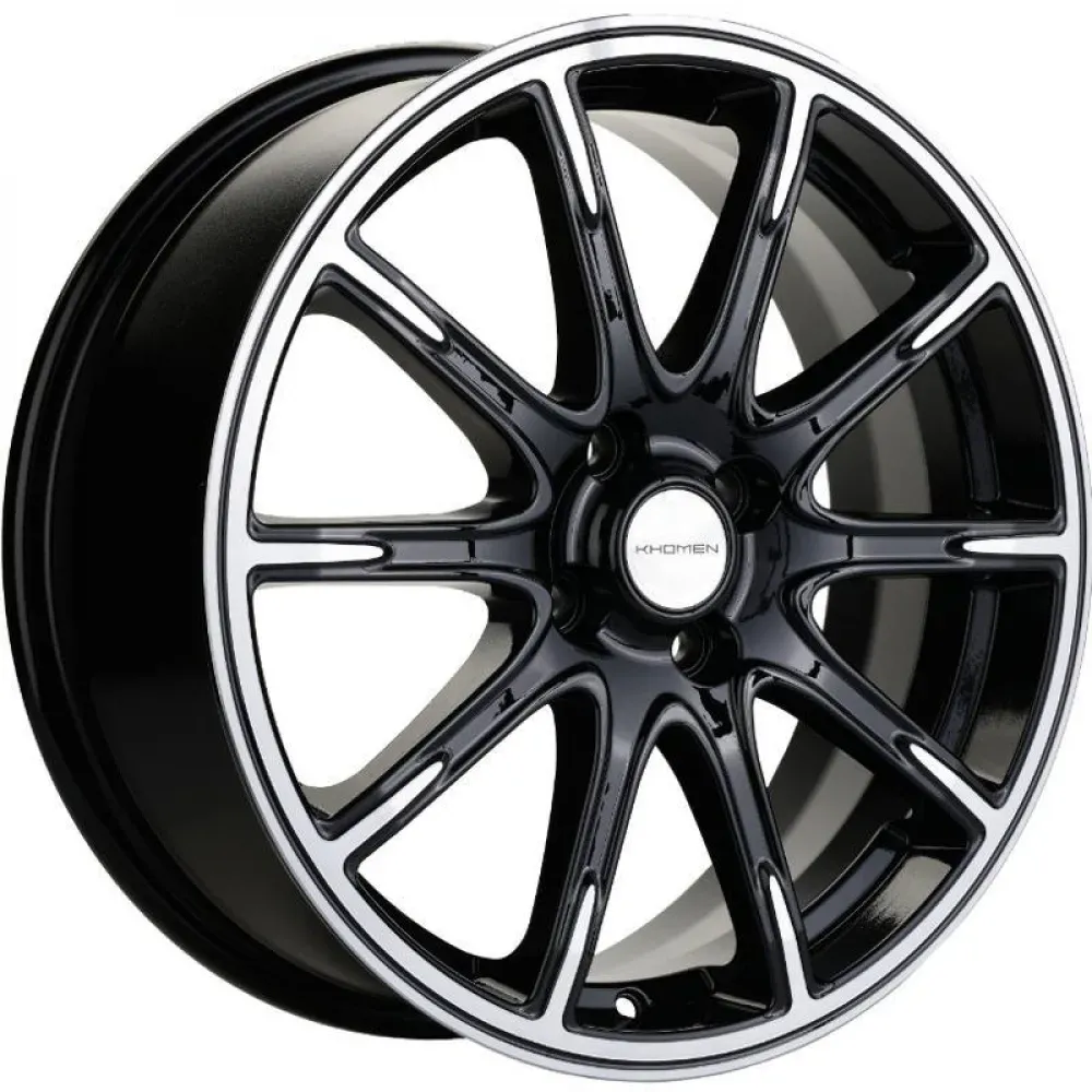 Диск Литой Khomen Wheels мод.KHW1707 17х6.5 PCD 4х100 ET41 DIA60.1  Black-FP  
